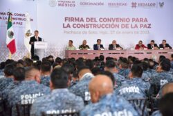 Gobiernos de México e Hidalgo firman convenio para construir la paz