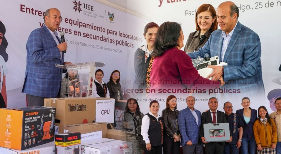 Laboratorios y equipo nuevo llegan a secundarias de Hidalgo con inversión histórica