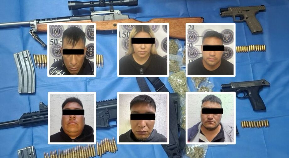 Caen siete presuntos integrantes de grupo criminal tras cateo en Atitalaquia