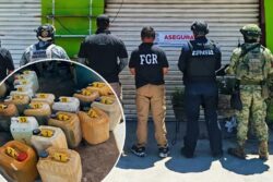 Fuerzas federales detienen a dos en Actopan; aseguran hidrocarburo y droga