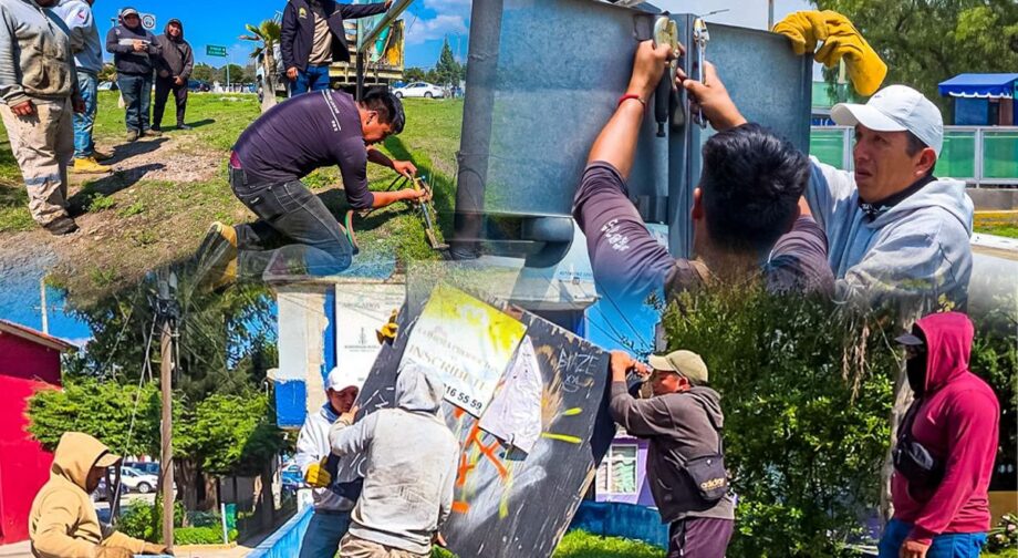 Pachuca intensifica retiro de estructuras irregulares para mejorar la imagen urbana