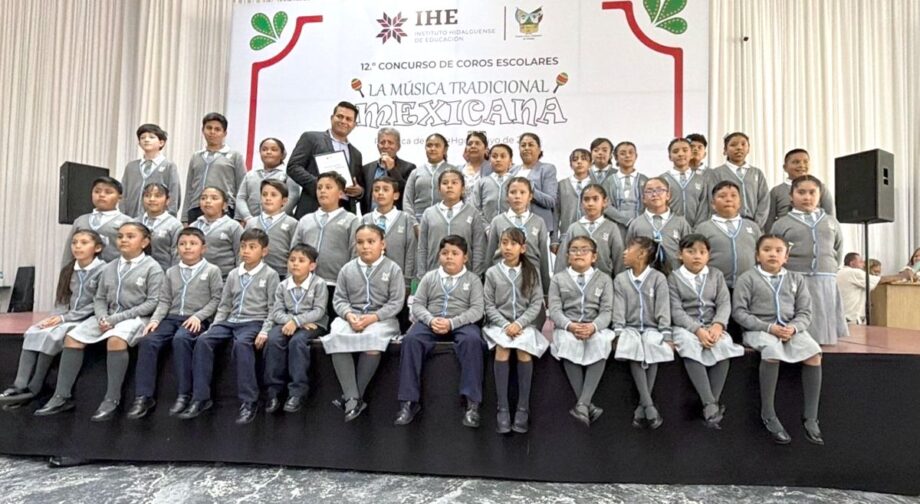 Participan más de 800 estudiantes en Concurso de Coros Escolares en Hidalgo
