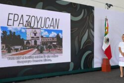 Trabajo artesanal de obsidiana dorada de Epazoyucan llega a la mañanera de Sheinbaum