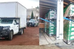 Frustran robo en la México-Tuxpan y recuperan camioneta con 1.5 toneladas de mercancía