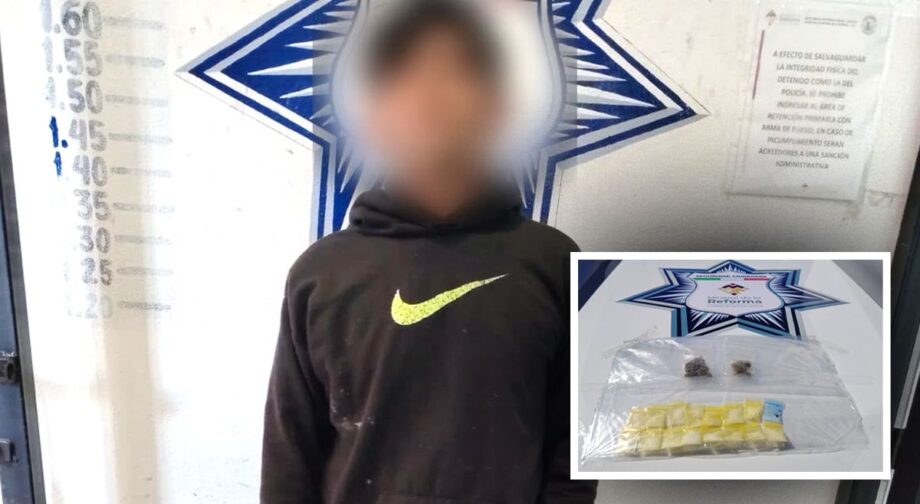 Detienen a hombre con dosis de cristal y marihuana en la 11 de julio