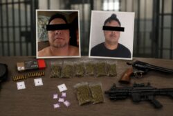 Cateo en Tula deja dos detenidos; aseguran armas, presunta droga y vehículos
