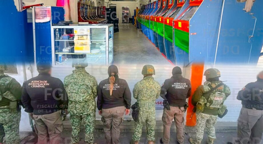 FGR catea local en Tulancingo y asegura 42 máquinas tragamonedas