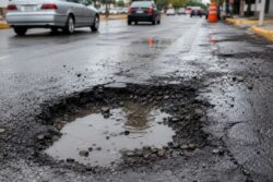 Bacheo no aguantó las lluvias en Pachuca: obligan a empresa a reparar 32 puntos