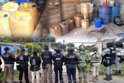 Catean dos inmuebles en Metepec; aseguran casi 13 mil litros de hidrocarburo y detienen a cuatro