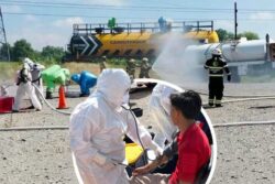 Protección Civil de Tetepango se capacita para responder a emergencias químicas ferroviarias
