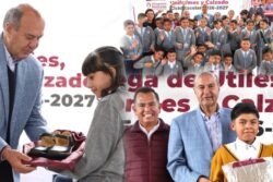 SEPH entrega útiles, uniformes y calzado a estudiantes de cinco municipios de Hidalgo