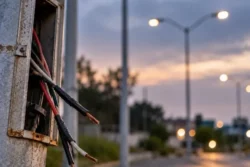 Denuncian presunto robo de cableado y luminarias en carretera Tenango-Metepec